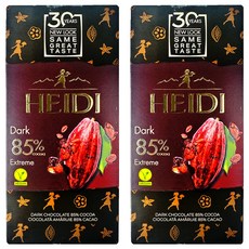 HEIDI 赫蒂 85%黑巧克力，完美比例，濃郁風味, 80g, 2盒