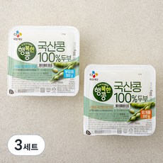 행복한콩 두부 국산콩 두부 부침용 300g + 찌개용 300g 세트, 3세트, 760g