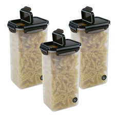 Nanu Dam 經典麥片雜糧桶開蓋密封容器 1.8L, 混色, 3個