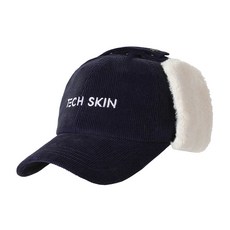TECH SKIN 男士燈芯絨護耳高爾夫球帽, 海軍藍, 1個