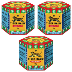 TIGER BALM 虎標 萬金油 紅, 10g, 3罐