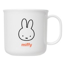 KUTSUWA Miffy 漱口杯，200ML，耐熱，PP塑膠材質, 1個, 白色