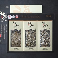 해가인 건멸치 3종 선물세트 세자대 660g + 쇼핑백, 1세트
