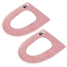 日常生活軟暖墊馬桶座套, 粉色, 2個