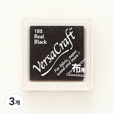 벌사크래프트 패브릭 잉크 패턴스탬프 34 x 34 x 20 mm, VKS182블랙, 3개