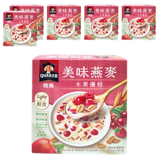 QUAKER 桂格 美味燕麥 水果優格 5包, 256g, 6盒