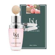 유멜 시그니처 카 디퓨저 20ml 클립형, 피치코튼, 1개