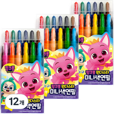 地球化學 碰碰狐 奇幻之星 迷你色鉛筆, 12個, 12色