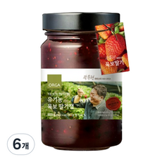 올가홀푸드 유기농 육보 딸기잼, 600g, 6개