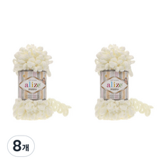 리네아 퍼피 실 핑거니팅 뜨개실 2p, 62 라이트크림, 8개