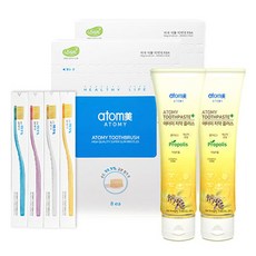 atomy 艾多美 牙膏 200g+牙刷 8入, 2組, 200g