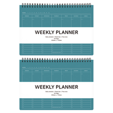 2Young Design 54頁週計劃本, 孔雀綠, 2本