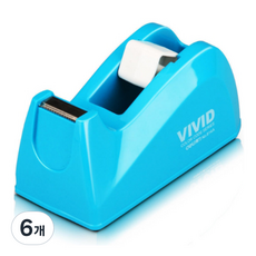 Mohaco 簡易透明膠帶臺, 6個, 藍色