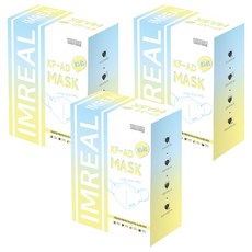 아임리얼 두두 비말차단 KF-AD 키즈 마스크 소형, 30개입, 3개, 화이트