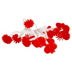 電池款 節慶造型燈串 3米20顆燈, 紅色, 1條