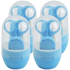 아필코 유아용 안전 손톱깎이 세트, 블루, 4세트