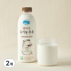 덴마크 유기가공식품 인증 유기농우유, 750ml, 2개