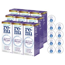 리뉴 어드밴스 렌즈 세정액 + 렌즈 케이스 3p, 355ml, 2개입, 9개