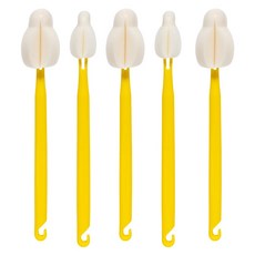 MPL Mix Double Bubble 奶瓶刷 3入 + 奶嘴刷 2入 組, 黃色, 1套