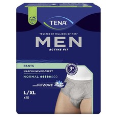 TENA 添寧 男款 玩色敢動褲 成人紙尿布 月牙灰, L/XL, 10片, 1包