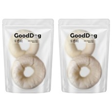 GoodDog 古德狗 磨磨牛系列 3吋白色甜甜圈 全齡犬用, 原味, 120g, 2包