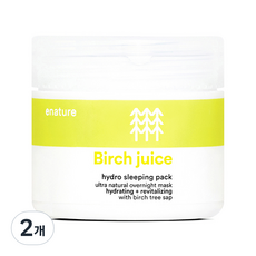 이네이처 버치주스 하이드로 슬리핑 팩, 60g, 2개
