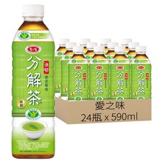 愛之味 油切分解茶 綠茶風味, 590ml, 24瓶