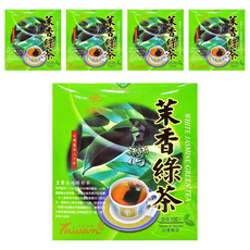 永發茗茶 茉香綠茶 台灣茶八十年 宜蘭在地好茶 袋茶, 2g, 100入, 5盒