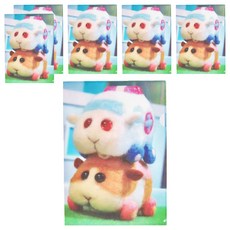 天竺鼠車車 強力L型夾, 藍色, 6個入, 1組