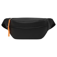 미니멀랩 캐주얼 생활방수 스포츠 힙색, 블랙, 1개