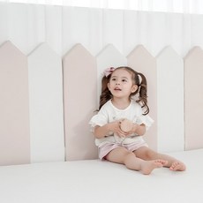 알집매트 울타리 유아벽매트 80cm 2p + 40cm 세트, 로즈베이지, 1세트