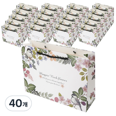 Lead home 可愛的花卉塗層購物袋架, 混色, 40個