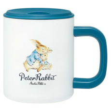 Skater 保溫真空不鏽鋼馬克杯 附蓋 330ml, 彼得兔 白色 + 藍色, 1個