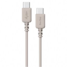 Avier One Step Terra USB-C-USB-C 環保快充傳輸線 60W 3A快速充電, 1.2m, 棕色, 1條