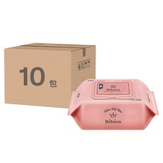 Bebeen 掀蓋式兒童適用濕紙巾, 100張, 10包