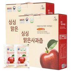 싱싱 맑은 사과즙 50p, 100ml, 2박스