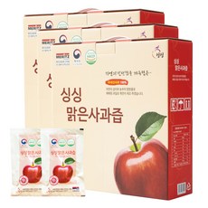 싱싱 맑은 사과즙 50p, 100ml, 3박스