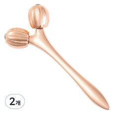 Bacogel 臉部下巴金屬按摩滾輪棒, 金色, 2個