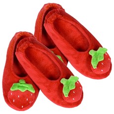 Hongdaesunhuisyap 超細纖維室內拖鞋 358, 紅色草莓, 2個