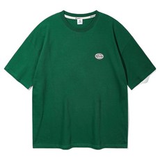 ALVINCLO 男女通用 40支 WAPPEN 寬鬆版 短袖T恤 AST3367, 綠色