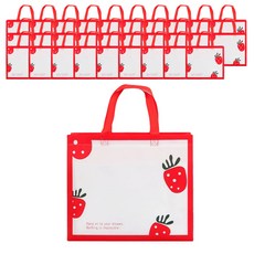 Maket Gamseong 防水不織布購物袋, 30個, 草莓