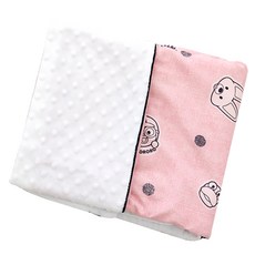 SIEUNDECO 細纖維午睡毯組 淘氣小企鵝+圓點, 粉色