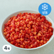 홍피망 다이스 (냉동), 4개, 1kg