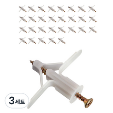 석고보드 동공앙카 100p + 나사 100p 세트, 3세트