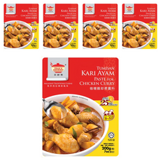 TEAN'S GOURMET 田師傅 咖哩雞叻沙即煮醬料, 200g 馬來西亞傳統風味, 5包