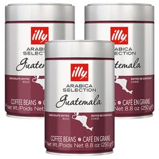 일리 아라비카 셀렉션 과테말라 원두, 홀빈(분쇄안함), 250g, 3개