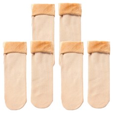 수스다 여성용 양털 융 기모 겨울 벨벳 중목 양말 3켤레