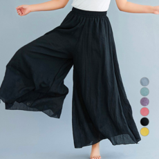 PAPERMENTS 鬆緊帶棉麻寬褲