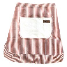 ANDYOU 漂亮擦手腰部圍裙, 紅色條紋