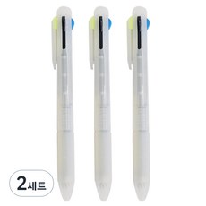 Mungudam 4色筆 3入, 黑色 + 藍色 + 紅色 + 螢光黃(四色筆), 2套